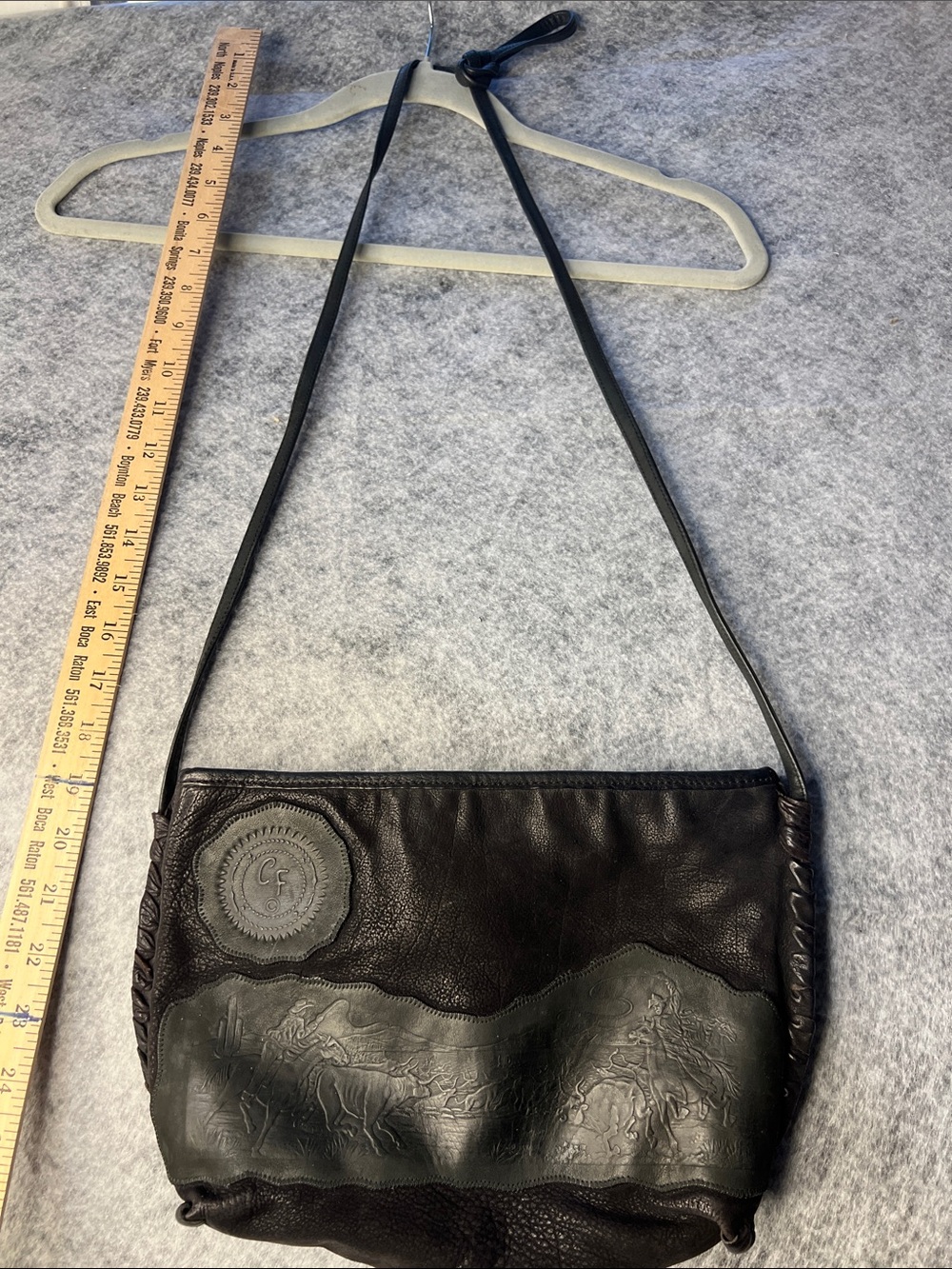 Vintage Carlos Falchi bag With embossed western